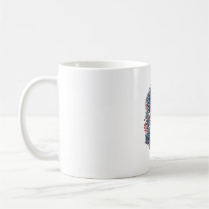 Mug Tee-shirt graphique vectoriel jardin papillon patr
