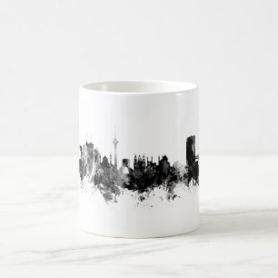 Mug Téhéran Iran Skyline noir blanc