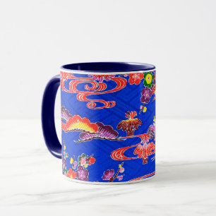 Mug Teinture d'okinawaïen japonaise (Bingata)