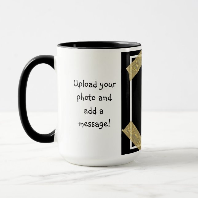 Mug Téléchargez une photo et ajoutez un message person (Gauche)