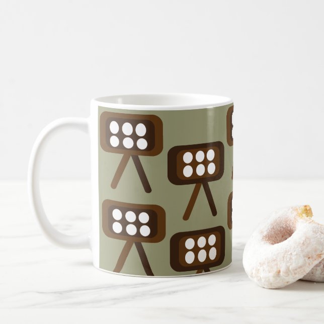 Mug Télévision Moderne Du Milieu Du Siècle (Avec donut)