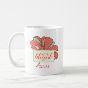 Mug Tellement Bénis Floral Rose & Aqua 70s