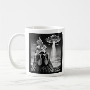 Mug Témoins de coq choqués Abduction d'ovni - Retro