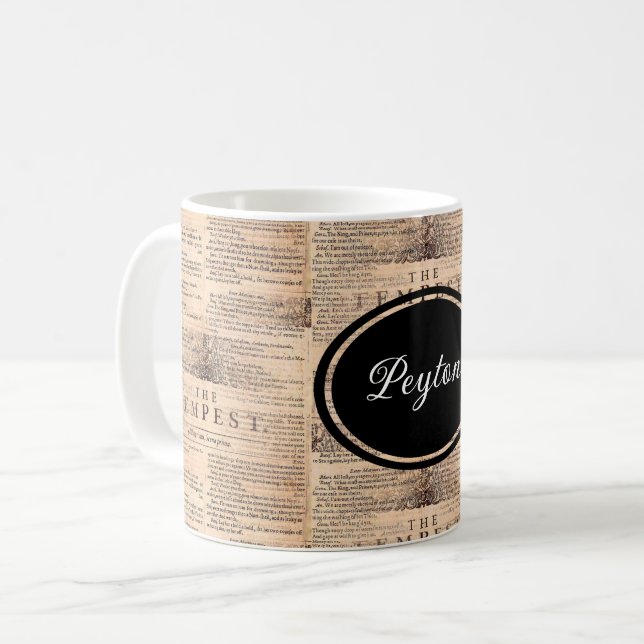 Mug Tempest Shakespeare Boug de café personnalisé (Devant gauche)