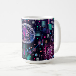 Mug Tempête de neige cosmique : Art abstrait maximalis