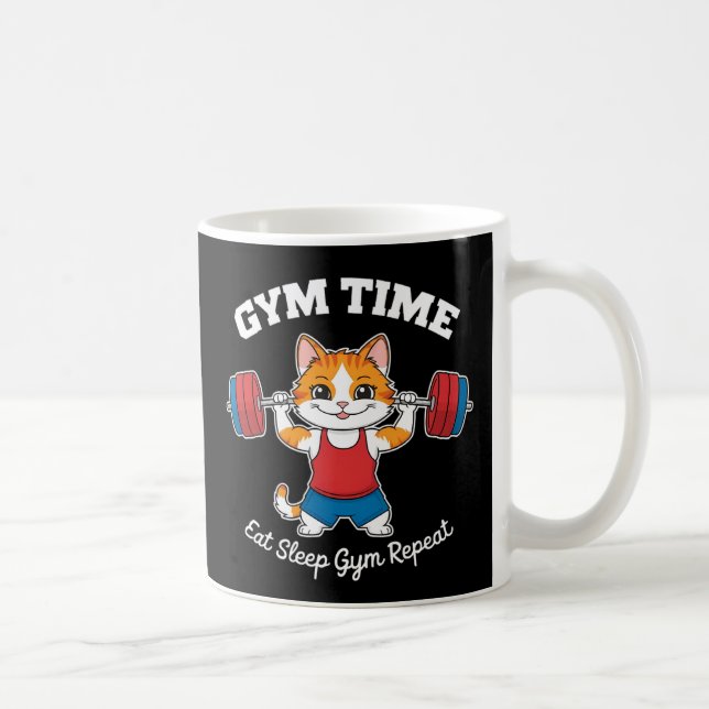 Mug Temps De Salle De Sport Pour Chat (Droite)