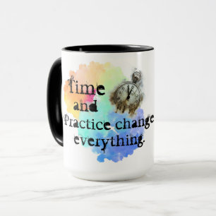 Mug Temps et pratique, nuage arc-en-ciel Encouragement