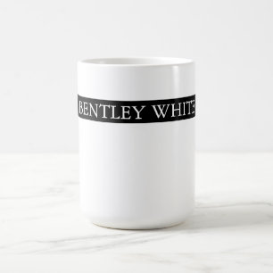 Mug Tendance Noir Blanc Stylish Simple Plain Votre nom