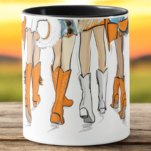 Mug Tennessee Ladies Cowboy Boots Orange Nom de la mod