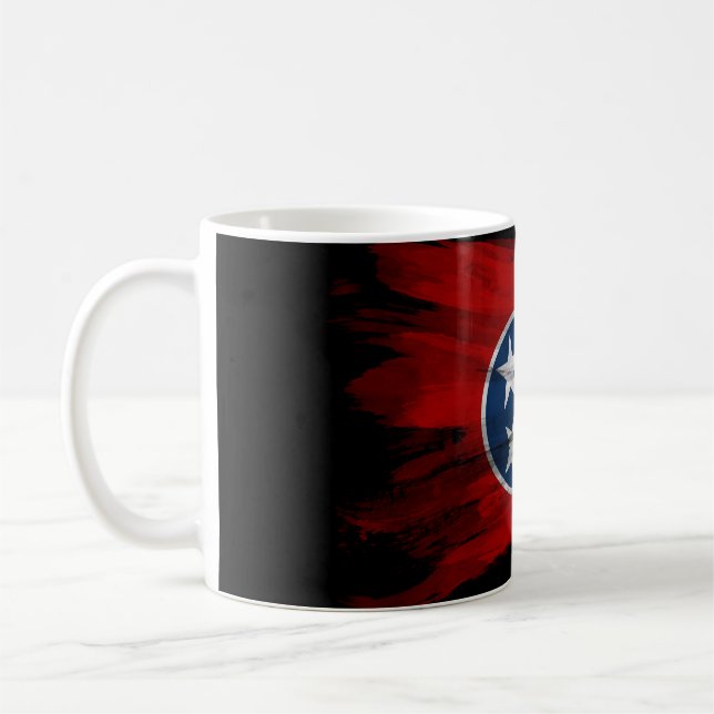Mug Tennessee state flag brush stroke, Tennessee flag (Gauche)