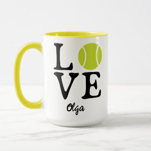Mug Tennis Amour Personnalisé   Joyeuse Journée de Ten