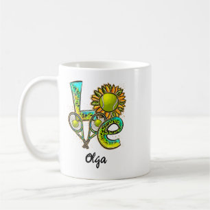 Mug Tennis Amour Personnalisé   Joyeuse Journée de Ten