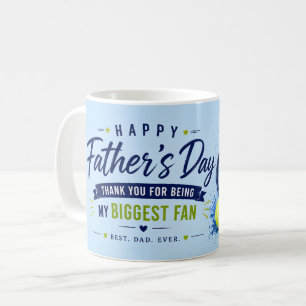 Mug Tennis Fête des Pères  pour Papa Aquarelle Bleue