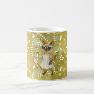 Mug Tennis Noël sur le thème des amoureux des chats