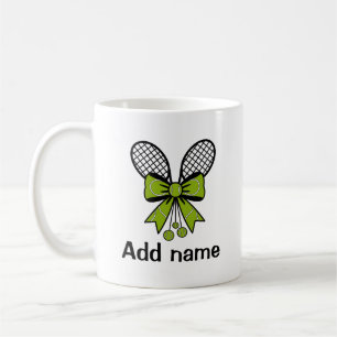 Mug Tennis personnalisé pour filles avec raquettes à a
