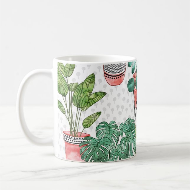 Mug Terra Cotta Plante Pots Motif. (Gauche)