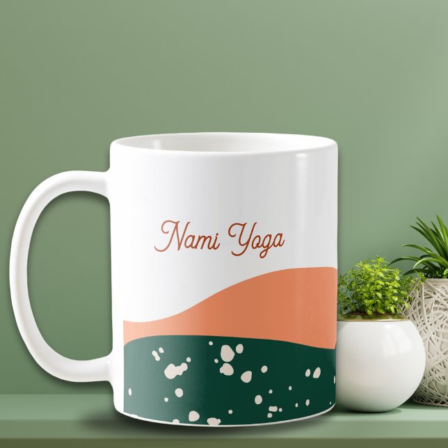Mug Terra verte Abstraite moderne Cotta Yoga (Créateur téléchargé)