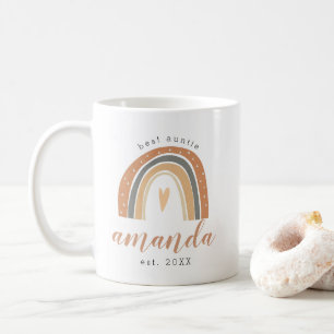 Mug Terracotta Bohemian Rainbow Cute Meilleure Auntie 