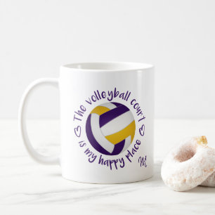 Mug terrain de volley-ball en or violet est mon endroi