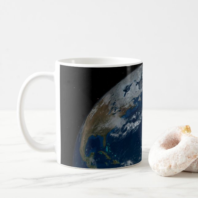 Mug Terre Avec Nuages Et Glace De Mer (Avec donut)