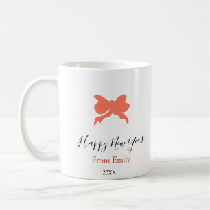 Mug Terre cuite arc bonne année nom année boho rétro
