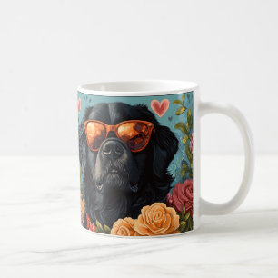 Mug Terre-Neuve avec Roses de coeur Saint-Valentin