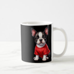 Mug Terrier de Boston Saint-Valentin Cœur Rouge Amour