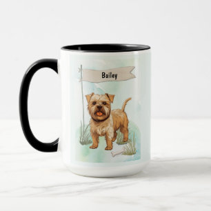 Mug Térrier de Norfolk Aquarelle Chien Personnalisé