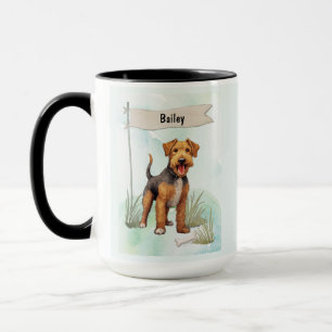 Mug Terrier Gallois Aquarelle Chien Personnalisé