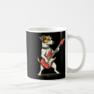 Mug Terrier Jack Russell Chien Joueur de Guitare Rocke