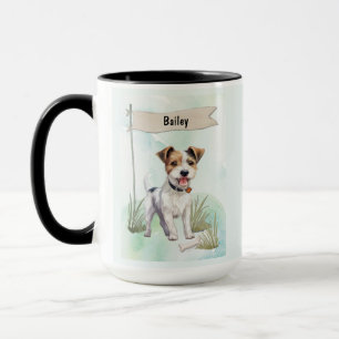 Mug Terrier Russell Parson Aquarelle Chien Personnalis