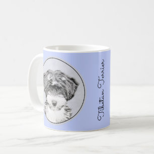 Mug Terrier tibétain peignant - art original mignon d