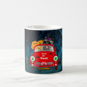 Mug Tervueren Cairn Conduisant une voiture Halloween e