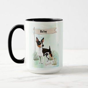 Mug Tervueren Rat Terrier aquarelle personnalisé chien