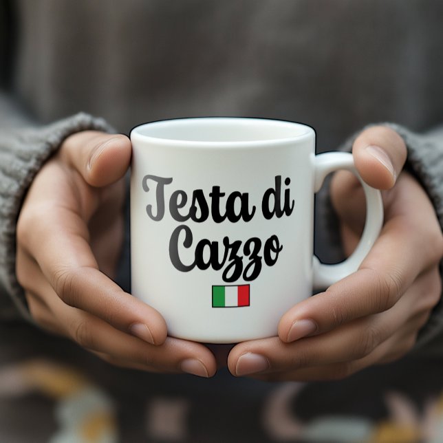 Mug Testa Di Cazzo - Funny Italian Gag Gift (Funny Rude Italian Gag Gift - Testa Di Cazzo Mug)