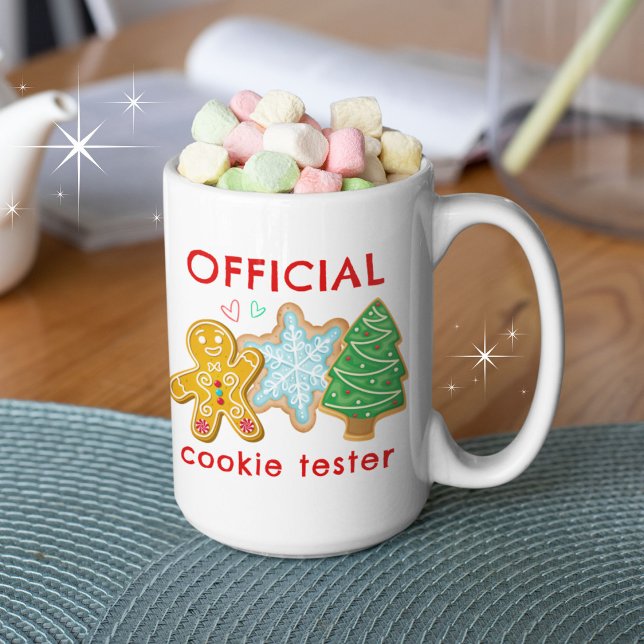 Mug Tester officiel Cookie Funny Noël (Yummy! Just yummy!)
