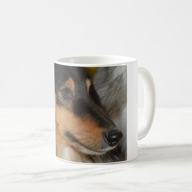 Mug tête bronzage de blanc noir de SHP de shet (Devant droit)