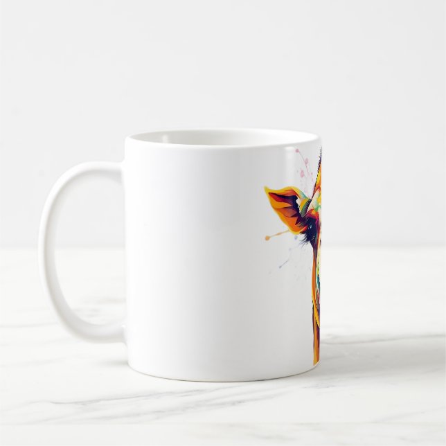 Mug Tête de chameau Abstraite avec tee de paille lisse (Gauche)