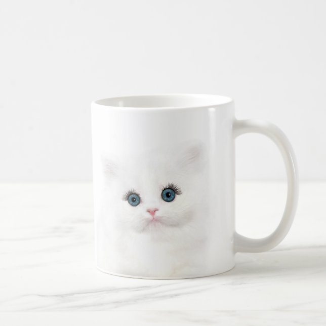 Mug Tête de chaton perse blanc (Droite)