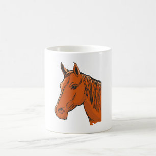 Mug Tête de cheval marron ferme animal
