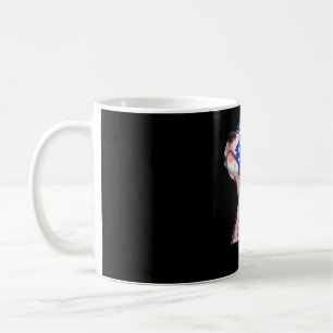 Mug Tête de chien Pitbull USA American Flag Patriotic