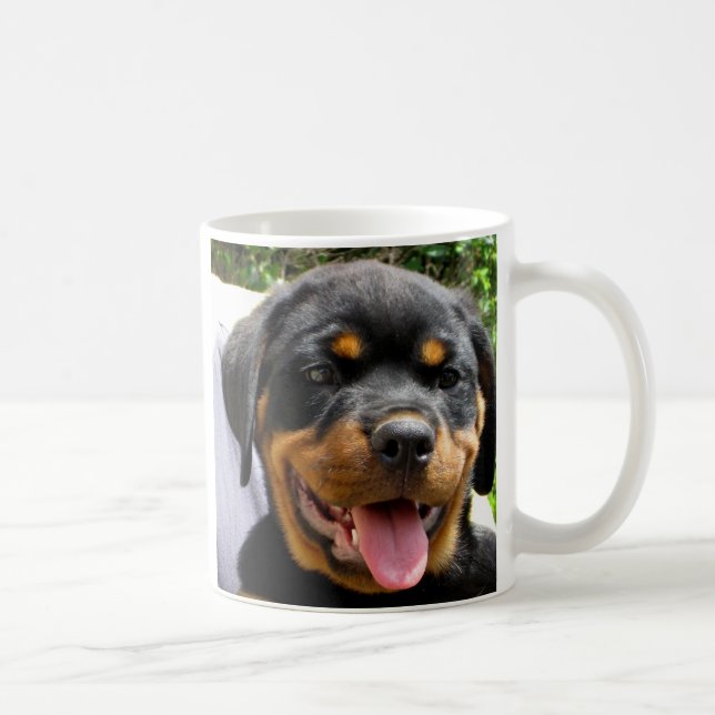 Mug Tête de chiot Rottweiler Chien mignonne (Droite)