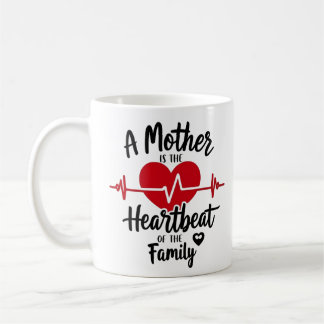 Mug Tête de coeur de la famille