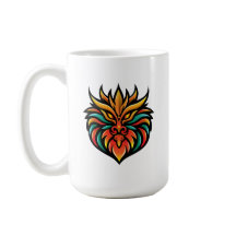 Tête de dragon oriental - Design d'art intense