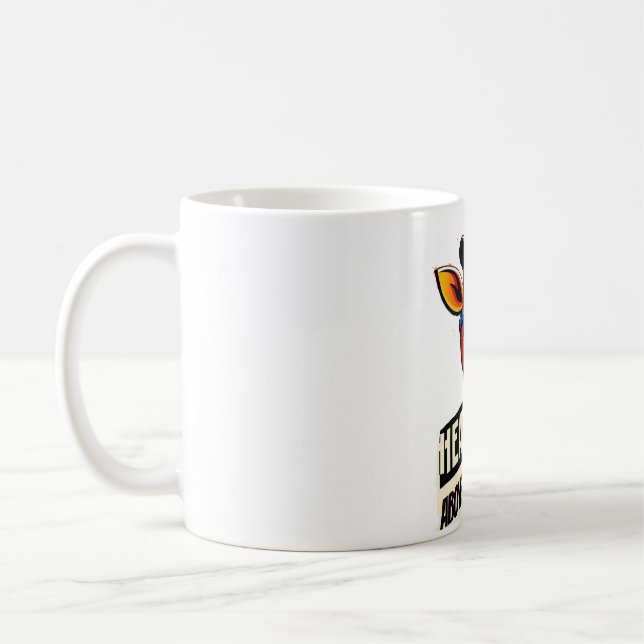 Mug tête et épaules au-dessus du reste drôle girafe (Gauche)