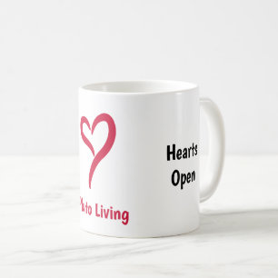 Mug Tête haute. Coeurs en plein café