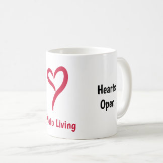 Mug Tête haute. Coeurs en plein café