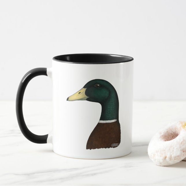 Mug Tête Mallard Drake (Avec donut)