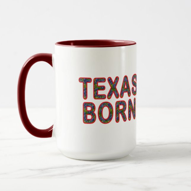 Mug Texas Born Bluebonnet (Gauche)