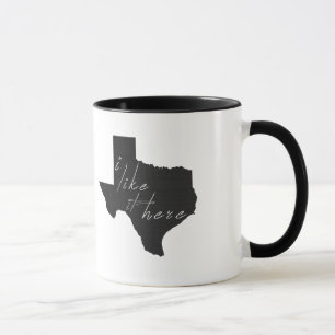 Mug Texas Formé Je L'Aime Ici Texan Black Chalkboard